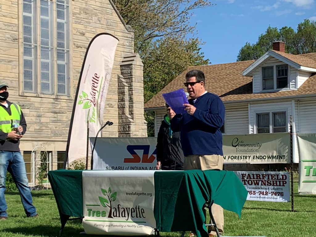 Lafayette Mayor Tony Roswarski proclaims Arbor Day 2021