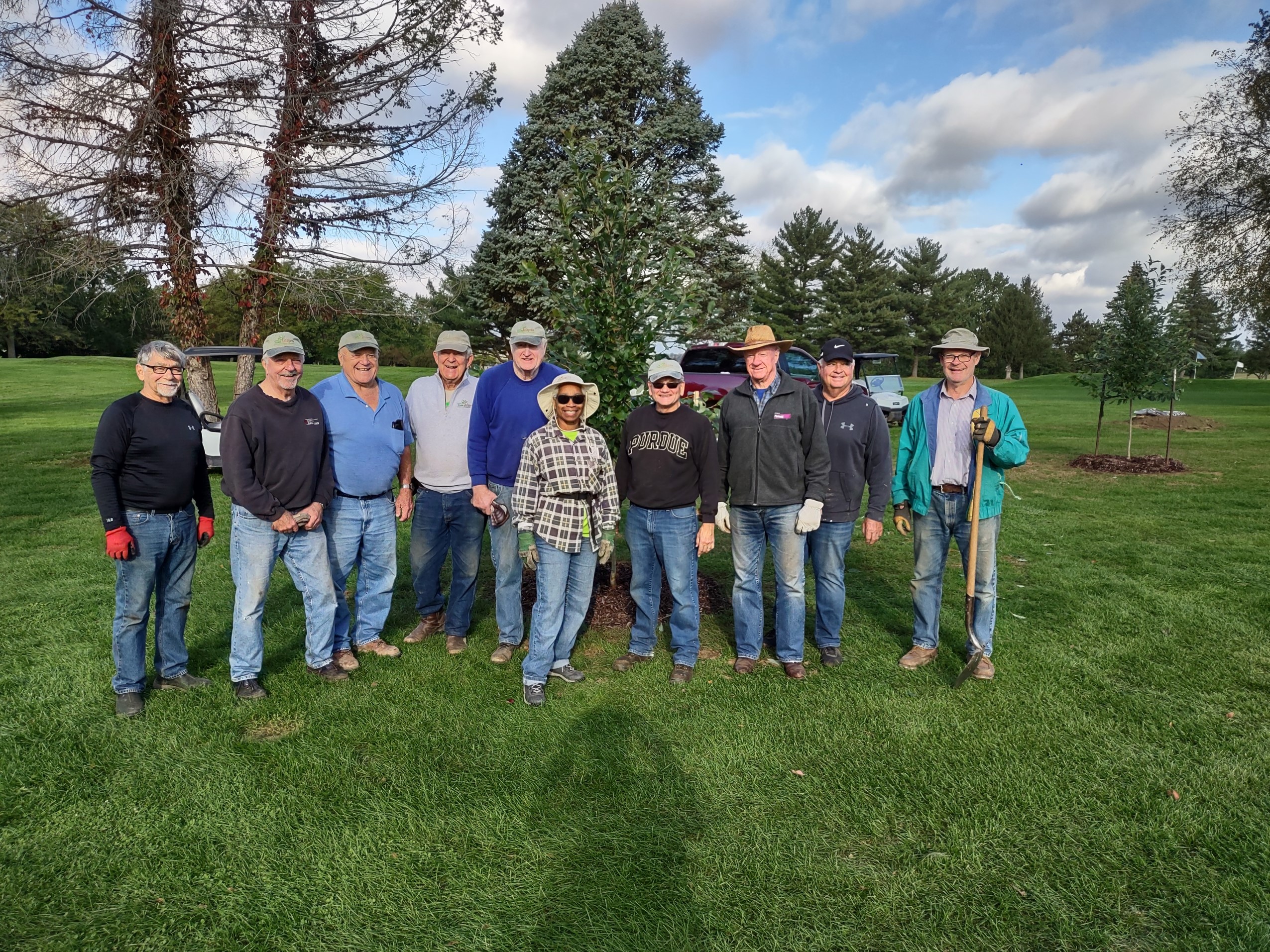 Picture of Tree Lafayette volunteers who planted trees at Battle Ground Golf Club